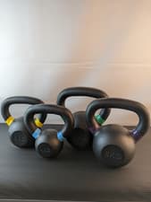 Image of 6KG Cast Iron, Powder Coated, Kettlebell. Home Gym Strength Exercise Training