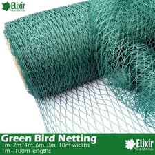 Image of Green Anti Bird Netting Fruit Veg Pond Protection 1m 2m 4m 6m 8m 10m Wide
