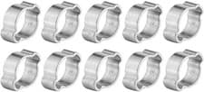 Image of 10 PCS Double Ear O Clips, Ø11-13mm Zinc Plated Stainless Steel Hose Clamps As