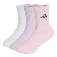 Image of Adidas Cushioned Crew Socks 3-Pair Pack Kids Arch Support Footbed Comfort Daily