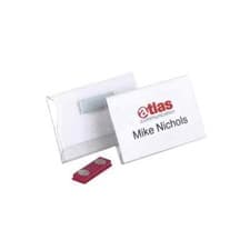 Image of Durable Magnetic Name Badge 54x90mm Clear (Pack of 25) 8117/19