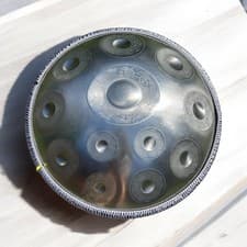 Image of Tetra Handpan Drum D Kurd Sun BIrd 12 notes 440Hz 22' Best Steel Beginners