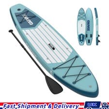 Image of Inflatable Stand Up Paddle Board Complete Kit SUP w/ Accessories 10 ft 6 in Blue