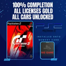 Image of Gran Turismo 3 GT3 PS2 Official Memory Card 100% Unlocked Completed Saves
