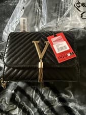 Image of VALENTINO Divina Nero Black / gold Cross body Shoulder bag brand new