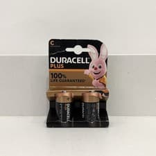 Image of Brand New Duracell Plus C 1.5V LR14/MN1400 Alkaline Battery - Pack of 2