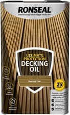 Image of Ronseal Ultimate Protection Decking Oil Natural Oak 5L for Exterior Wood