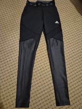 Image of Girls Leggings Size S BLACK ADIDAS