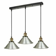 Image of Industrial Vintage Pendant Light E27 Modern 3 Way Metal Retro Ceiling Lamp