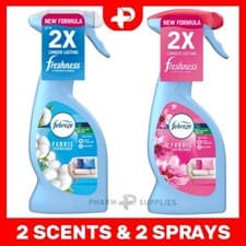 Image of Febreze Fabric Freshener Air Spray Cotton Fresh & Blossom Breeze Pack of 2