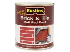 Image of Rustins Quick Dry Brick & Tile Paint Matt Red 250Ml RUSBTPMR250Q