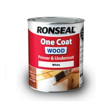 Image of Ronseal  One Coat Wood Primer and Undercoat White  750ml