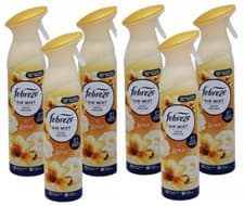 Image of 6 X 185 ml Febreze Air Mist Air Freshener Spray - Gold Orchid