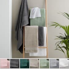 Image of Catherine Lansfield Bathroom Anti Bacterial Soft Absorbent Cotton Towels
