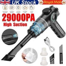 Image of 29000pa Powerful Car Vacuum Cleaner Wet/Dry Cordless Strong Suction Handheld UK