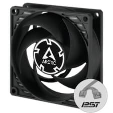 Image of ARCTIC P8 PWM PST 80mm 8cm Black PC Case Fan 3000RPM 23CFM 12v 4-Pin + Splitter