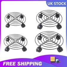 Image of Round Plant Pot Caddy Mover with Swivel Caster Wheels Trolley Dolly 27mm-40cm