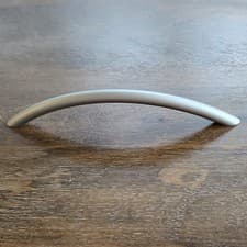 Image of Large 7.25" Curved Arch Cabinet Pull, Satin Nickel, Schwinn Hardware 3072/160 mm