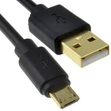 Image of Braided Gold USB 2.0 A To Micro B FAST CHARGE Cable 24AWG 0.3m/0.5m/1m/2m/3m