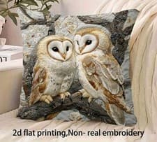 Image of Beautiful Woodland Owls cushion covers Owl