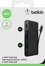 Image of Belkin CONNECT USB-C 4-Port Hub, 2 x USB-A, 2 x USB-C - 10Gbps High Speed Data