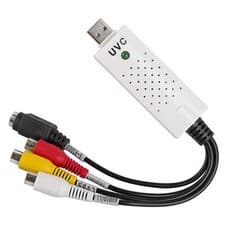 Image of USB Capture Card Analogue RCA S-Video VHS DVD Video Audio to Computer PC Adapter
