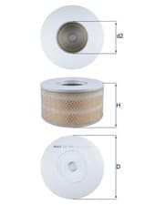 Image of MAHLE LX1641 Air Filter Insert 220mm Outer Diameter Fits Toyota Hilux Hilux Vigo