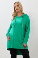 Image of Yours Curve Women's Plus Size Longline Hoodie