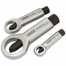 Image of Draper SET OF THREE NUT SPLITTERS 55108 Nut Splitter Set, 9 - 22mm (3 Piece)
