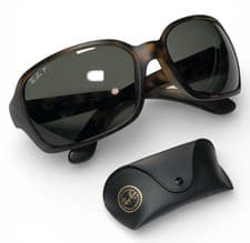Image of Ray Ban RB4068 894/58 Matte Havana Polarized G-15 Green Sunglasses 60-17mm