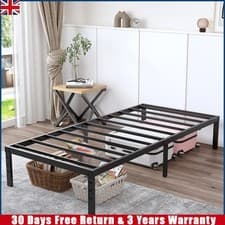 Image of Strong Single Double King Bed 3ft/4ft/4ft6 Metal Bed Frame Bedroom Furniture