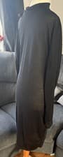 Image of ladies size 12 black midi lightweight jumper high neck dress boohoo bnwt