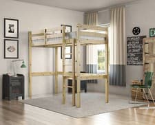 Image of HEAVY DUTY Solid Pine HIGH SLEEPER Bunk Bed - 3ft Single (EB14)