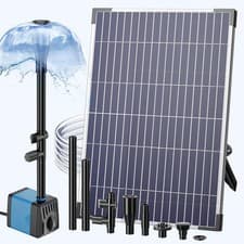 Image of Biling Solar Water Foundtain Pump 12W 450L/H Solar Pond Pump with 4 Nozzles Fil
