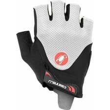 Image of Castelli Arenberg Gel 2 Fingerless Cycling Gloves White Padded Bike Ride Comfort