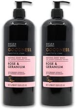 Image of Baylis & Harding Goodness Rose & Geranium Body Wash 1000ml X 2
