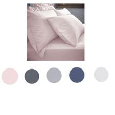 Image of Bianca 100% Cotton Percale 200TC Extra Deep Fitted Sheet Soft Bedding Linen UK