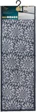 Image of JVL Mega Mat Machine Washable Entrance Runner, 50x150cm, Flowers, Grey