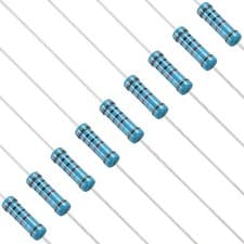 Image of 10K Ohm Resistor, 50Pcs 2W Metal Film Fixed Resistor 1% Tolerance