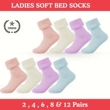 Image of 6 Pairs Women Soft Fluffy Cosy Bed Socks Warm Lounge Slipper Fleece Sock Winter
