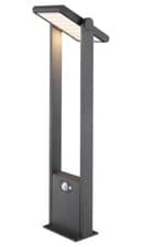 Image of Die Cast LED Solar Bollard Light with PIR, 4000K, 165lm, IP54, Graphite 4L2/6001