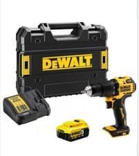 Image of DEWALT DCD709P1T 18v XR Brushless Compact Combi Hammer Drill - Yellow