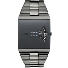 Image of STORM New Remi SQ Lazer Blue Mens Watch Grey Dial Grey Bracelet 47430/IP/GY