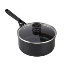 Image of Ninja CW50220UK ZEROSTICK Classic 20cm Saucepan With Glass Lid Non-Stick Black