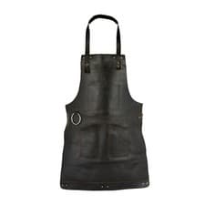 Image of Chocolate Real Leather Apron Butcher Apron -Cook Apron -BBQ Apron - Apron Gift