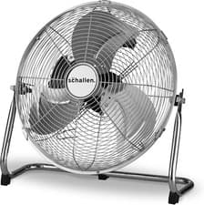 Image of Chrome Sturdy Metal High Velocity Cold Air Circulator Floor Fan for Home
