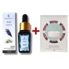 Image of Fragrance Oil Siesta 10ml Lavender & Chamomile + 12 Pack Pink Unscented Tealight