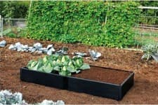 Image of Raised Bed 97.5 cm Long Extension Kit Plastic Large Black Stackable Garland