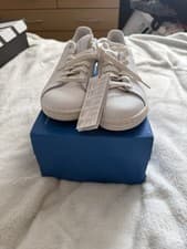 Image of Adidas Stan Smith Womens Trainers Shoes in White & Gold UK 6 Ladies Footwear