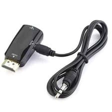 Image of HDMI to VGA Adapter Male to Female Connect Converter with 3.5mm Audio Jack Cable